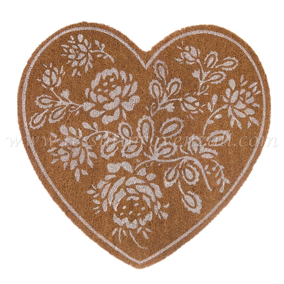 Blanc Mariclo zerbino a forma di cuore in cocco shabby chic