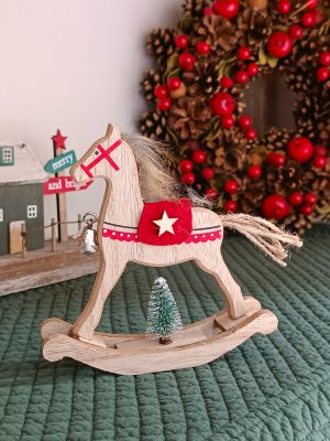 Boltze cavallo a dondolo in legno misura piccola cm.13x14 h.