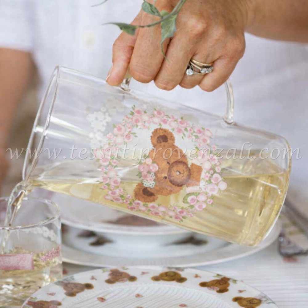 Brocca in vetro borosilicato serie Sweet Bear Nuvole di Stoffa 1200 ml