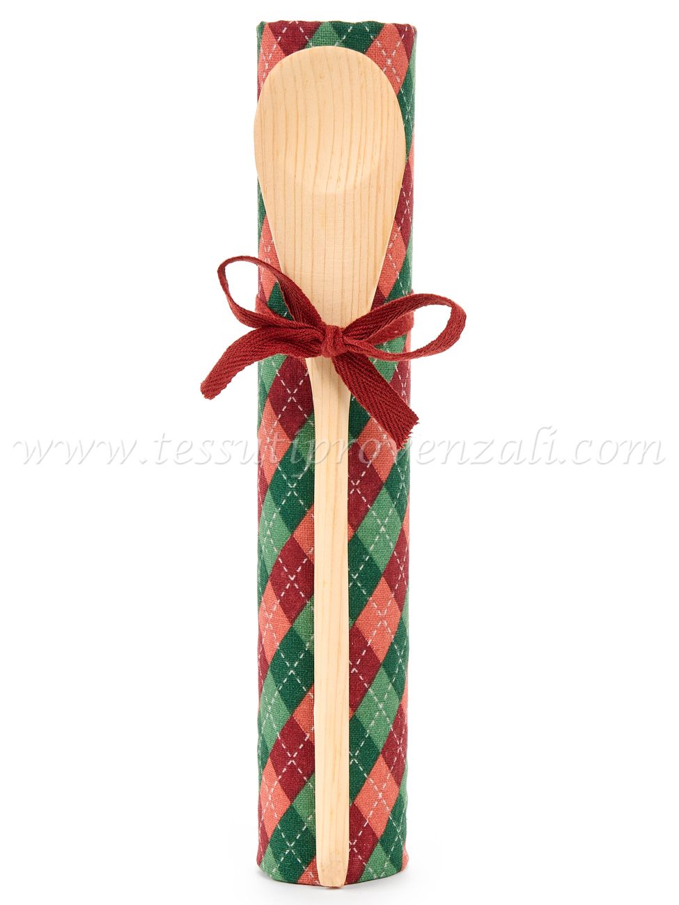 Canovaccio con mestolo in legno serie Winter Wish Nuvole di Stoffa variante B