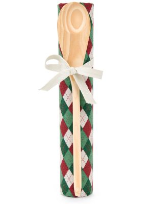Canovaccio con mestolo in legno serie Winter Wish Nuvole di Stoffa variante E