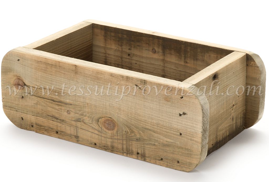 Contenitore in legno Nuvole di Stoffa misura piccola cm.28x16x10 h.