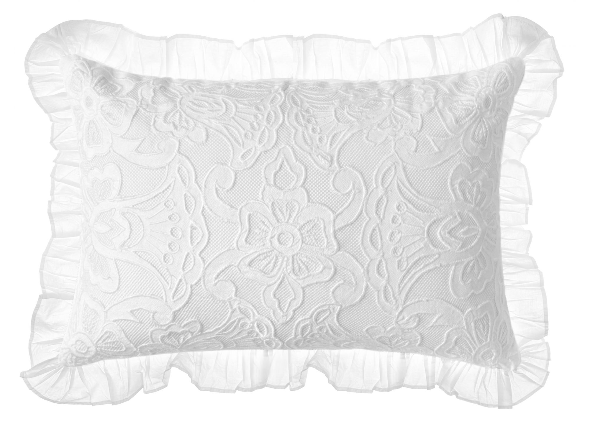 Rechteckiges Kissen Weiß Spitze 35x50 Blanc Mariclò Lace Couture