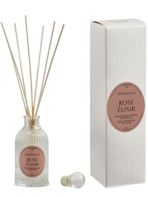 Diffusore profumo ambienti con bastoncini Mathilde M. profumazione Rose Elixir 200 ml.