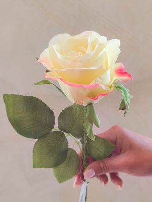 EDG rosa in stoffa alta qualità colore avorio altezza cm.52