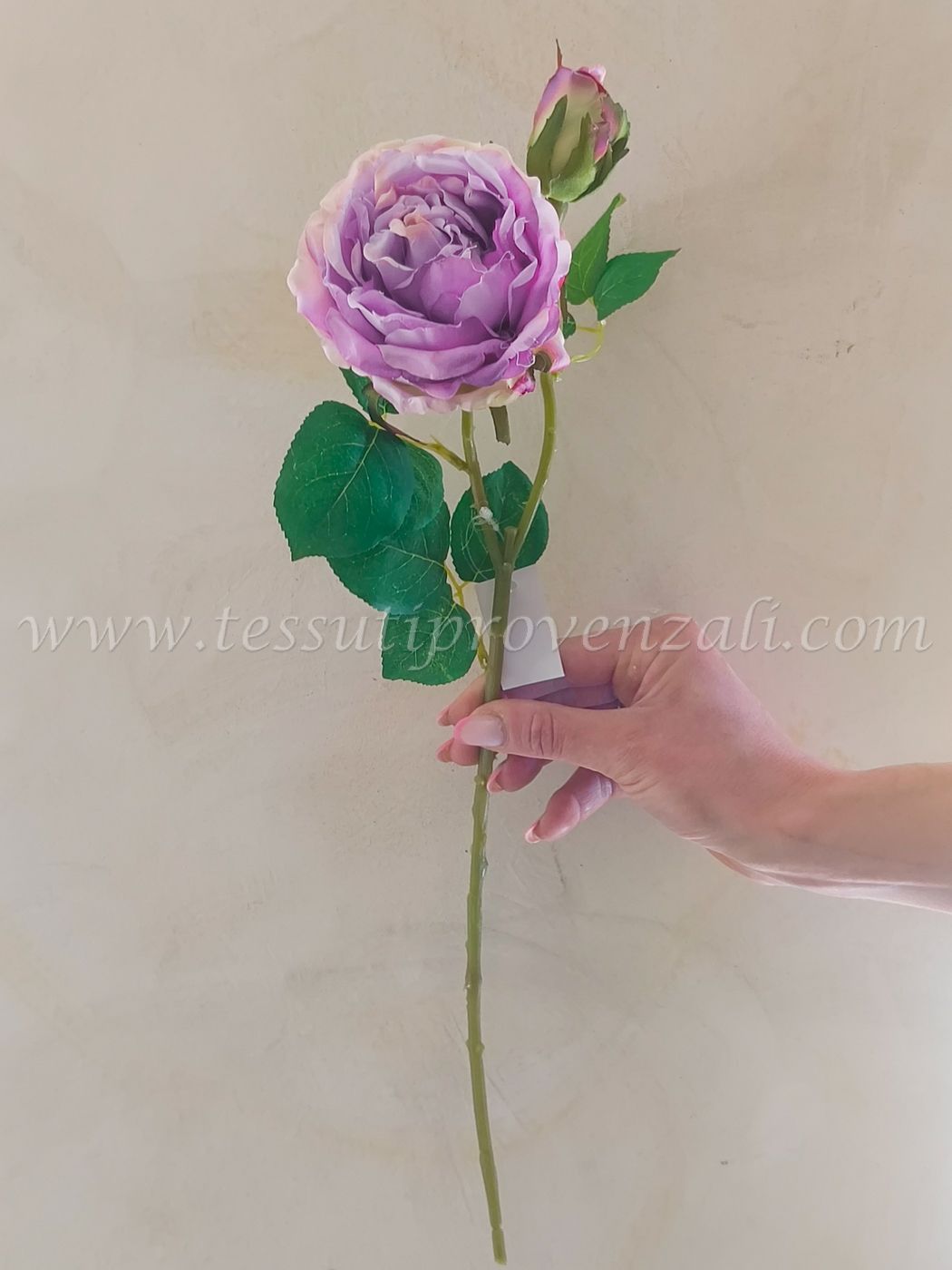 EDG rosa in stoffa alta qualità colore lilla altezza cm.48