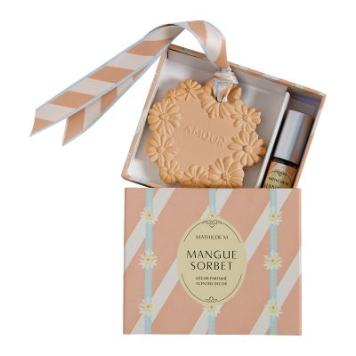 Mathilde M. decoro in gesso profumato + essenza spray profumazione Mangue Sorbet