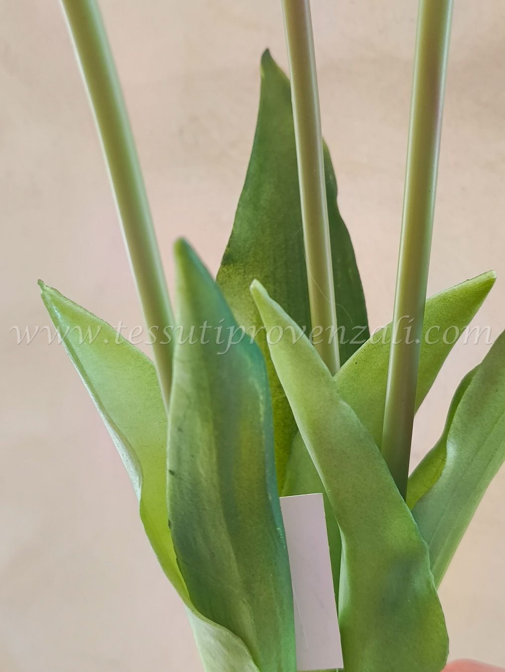 Mazzo di 7 tulipani artificiali - Fiori artificiali - Rosa chiaro - Italia