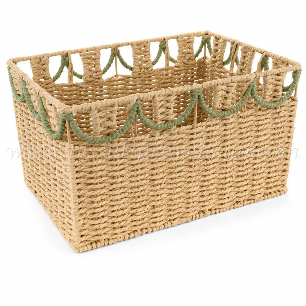 Nuvole di Stoffa cesta in rattan serie Fiorirà cm.35,5x26 h.