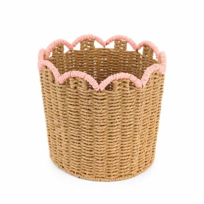 Nuvole di Stoffa cesta in rattan serie Fiorirà dimetro cm.27x25 h.