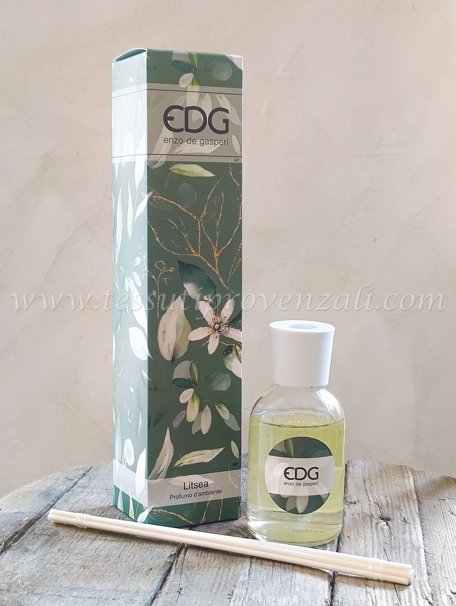 Profumatore ambienti con bastoncini EDG - 100 ml. profumazione Litsea