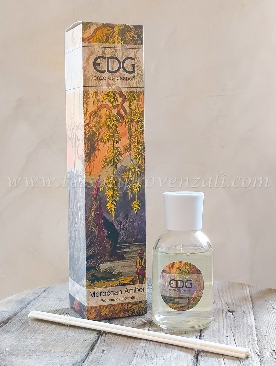Profumatore ambienti con bastoncini EDG - 100 ml. profumazione Moroccan Amber