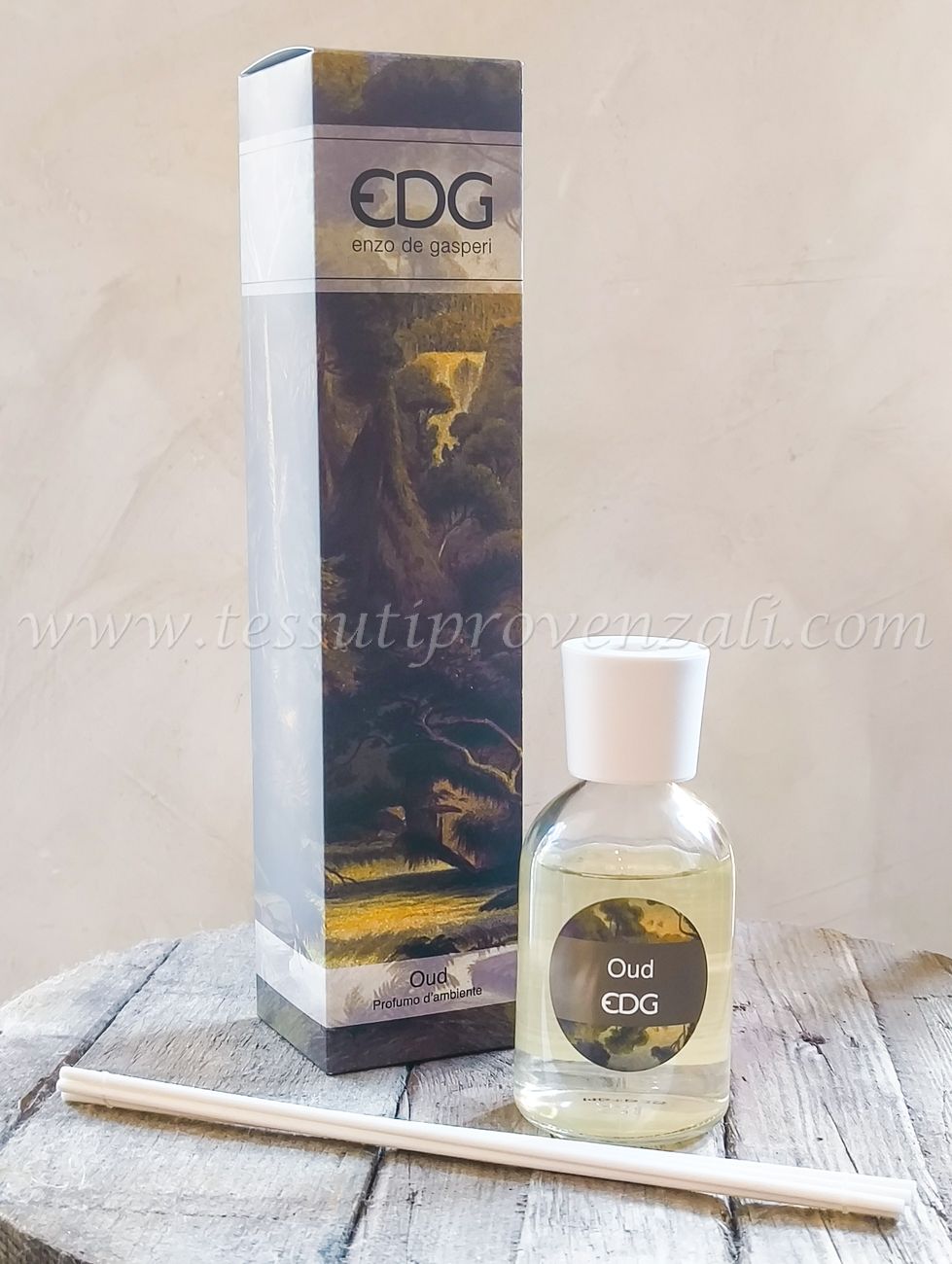 Profumatore ambienti con bastoncini EDG - 100 ml. profumazione Oud
