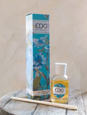 Profumatore ambienti con bastoncini EDG - 100 ml. profumazione Soft Clouds