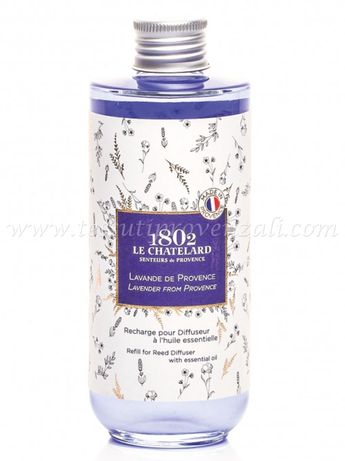 Ricarica di profumo per diffusori con bastoncini Le Chatelard 200 ml. profumazione Lavande de Provence