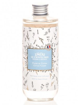 Ricarica di profumo per diffusori con bastoncini Le Chatelard 200 ml. profumazione Fleur de coton