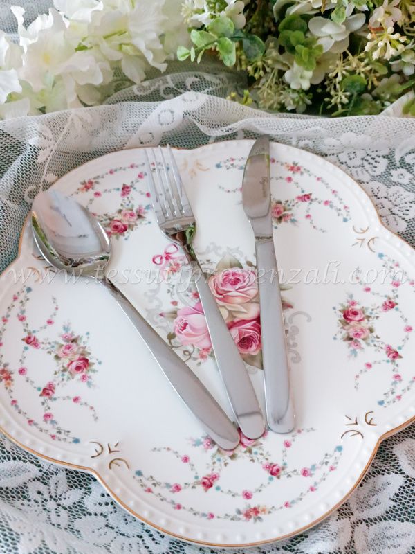 Set 18 posate (per 6 persone) acciaio inox Preziosa Home colore argento