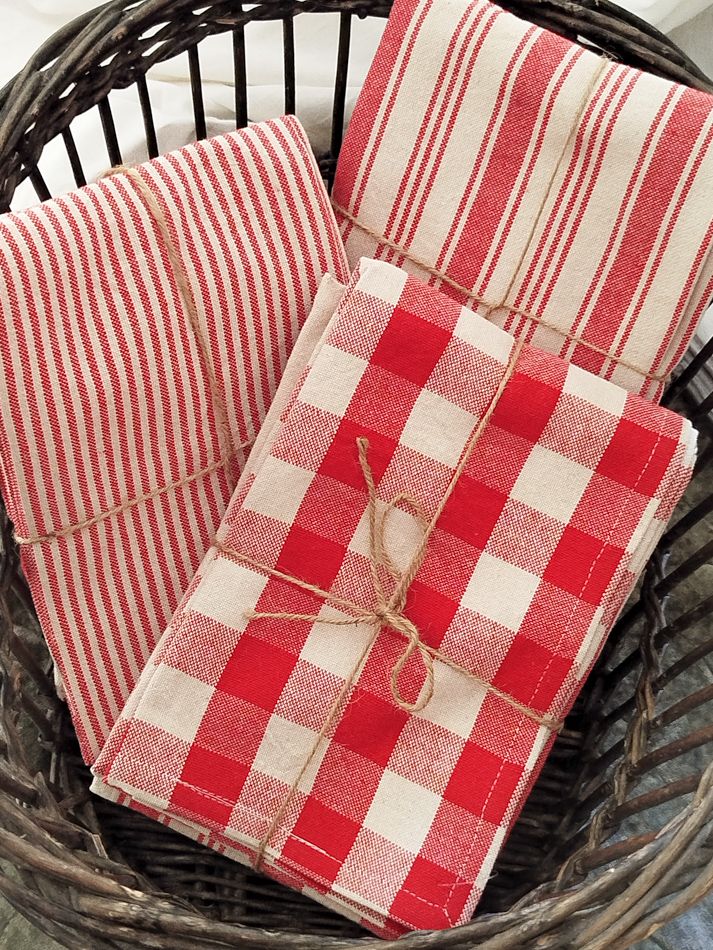 10 Strofinacci In Cotone 50x70 Cm - Super Assorbenti, Per Cucina E Casa, Colore Rosso - Foto 7