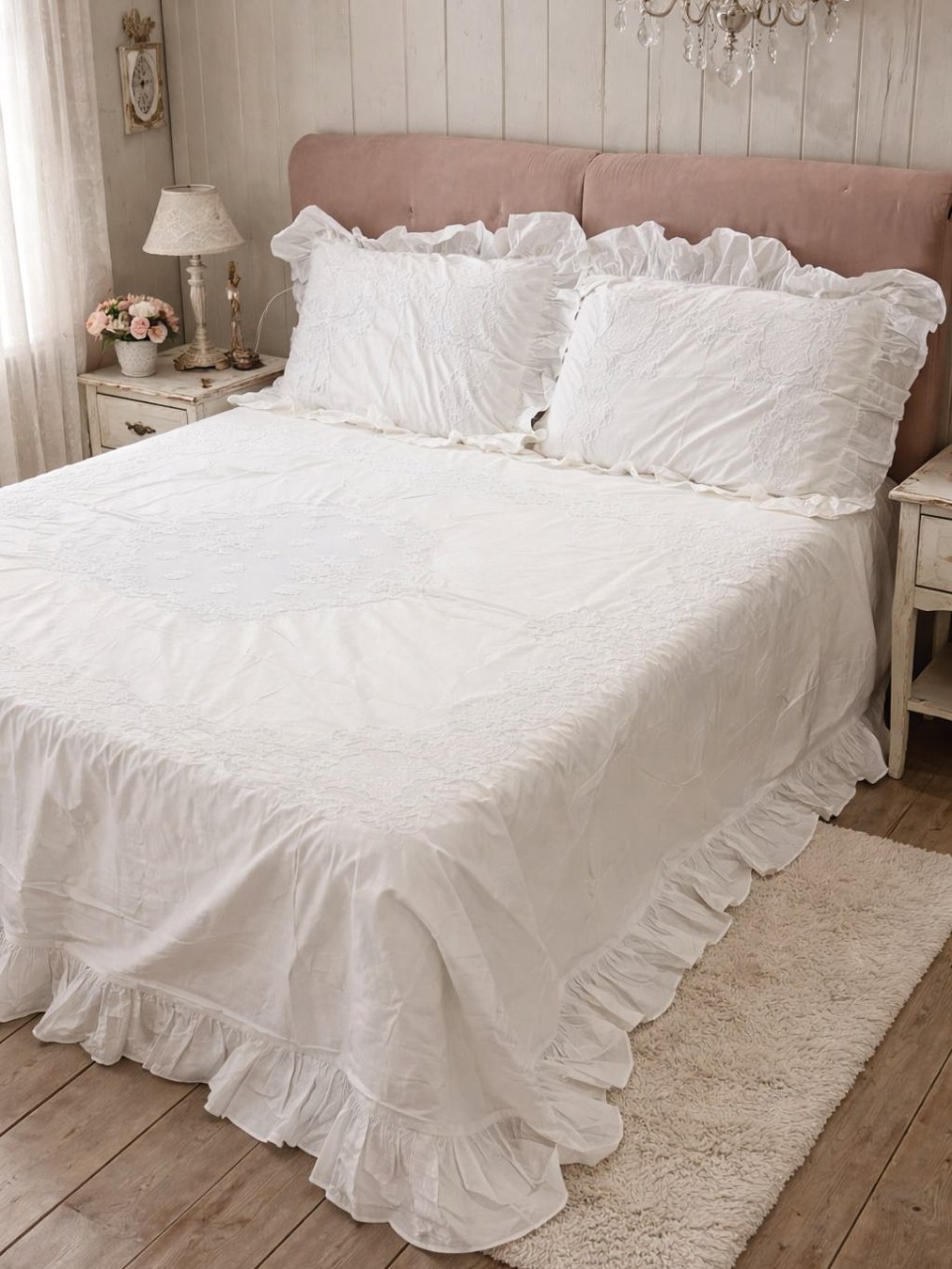 Doppelbett-Bettwäsche-Set 100% Baumwolle mit Kissenbezügen „Hypnos“ Mia per Te
