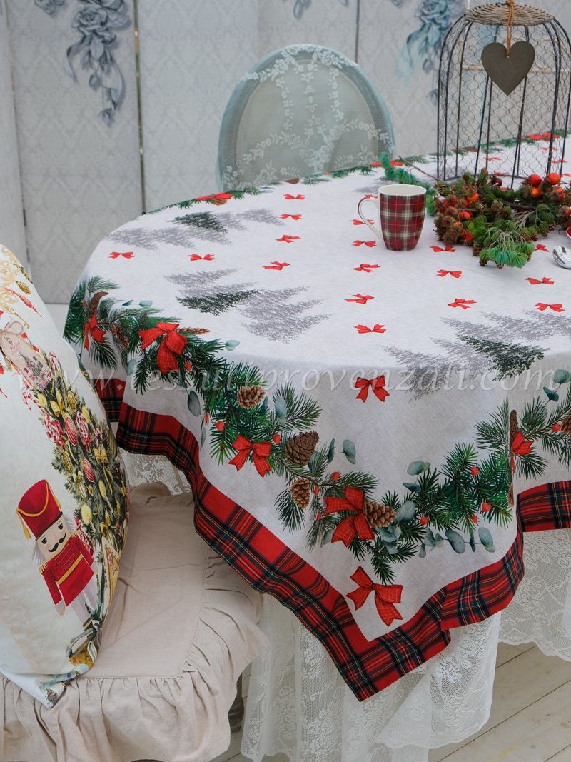 ANRO Tovaglia Cerata Natalizia – 200x140 Cm – PVC Idrorepellente – Con Bordo Tagliato