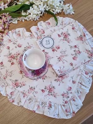 Tovaglietta a cuore con tovagliolo Lovely Shabby serie Garden