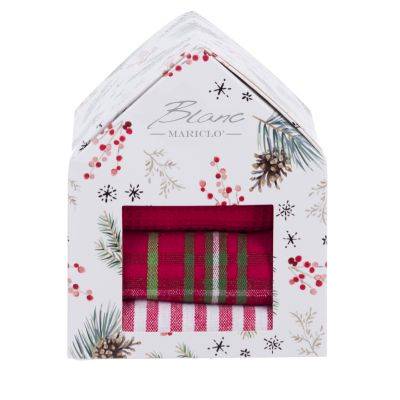 SET 2 TORCHONS JUSTIN 50X70CM COTON TERRACOTTA